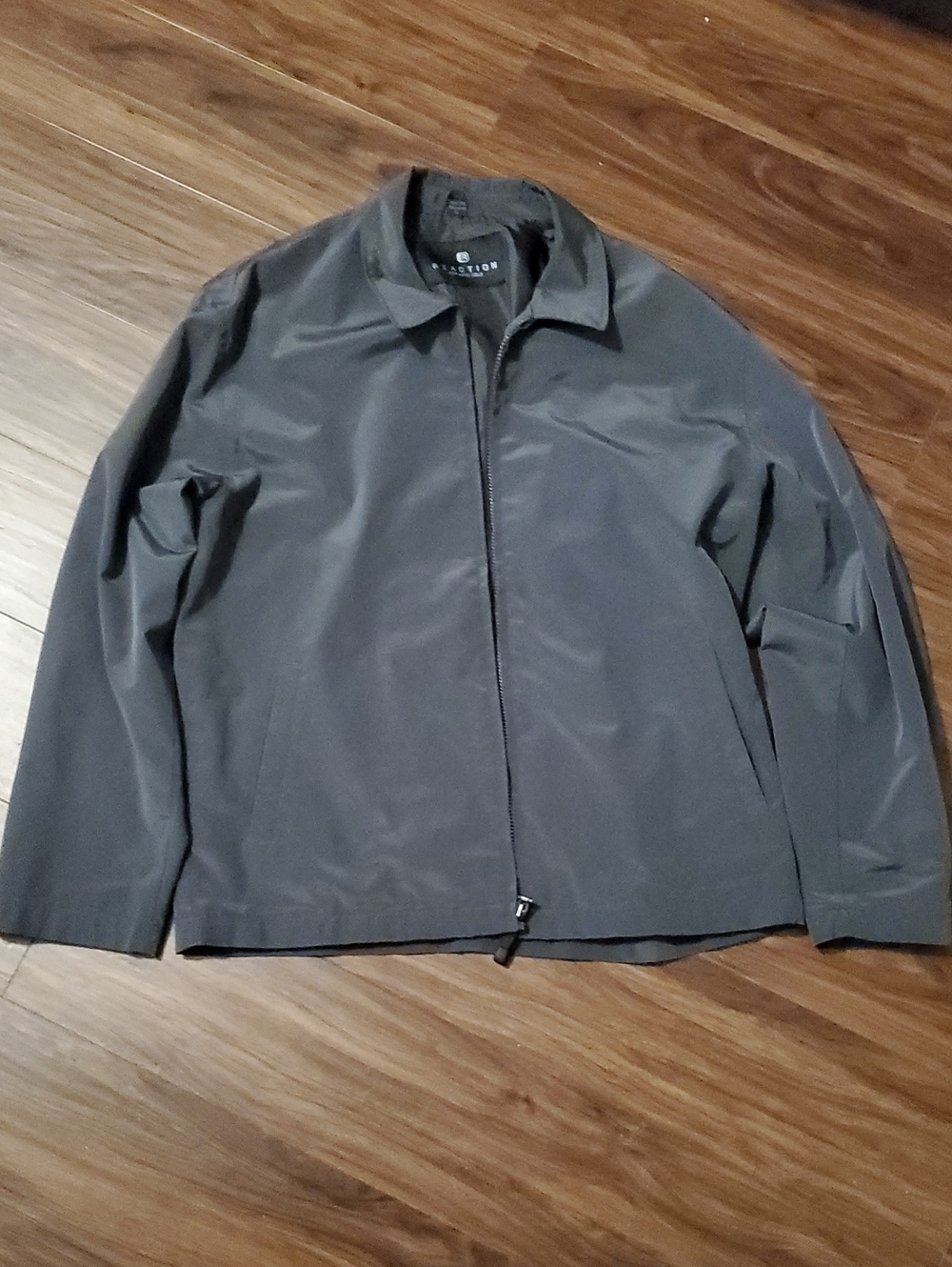 Kenneth Cole Reaction Men's Gray Lightweight Full Zip Jacket